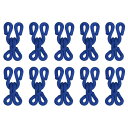 uxcell ホックとアイ 14個 - 衣類 スカート 裁縫DIYクラフト用 ポリエステル製ホックとアイ クロージャー(ダークブルー 23 mm 長さ)