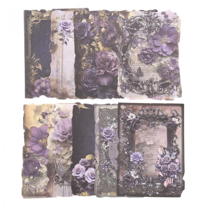 uxcell テ クスチャードスクラ ップブックペーパー ビンテージスクラ ップブックペーパー 手作りクラフ..