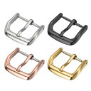 uxcell 1セットの時計バンド交換バックル16mm 316Lステンレススチールク ラスプ レザー シリコン ナイロン キャンバスウォッチバンド用