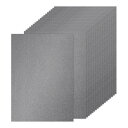 PATIKIL 40枚 グレー グリッターカードストック用紙 A4 250gsm 長方形プレミアムスパークリーペーパークラフトカードストック用紙 スクラップブッ...