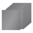 PATIKIL 10シート グレー グリッターカードストックペーパー 12 x 12インチ 250gsm スクエアプレミアムスパークリーペーパークラフトカードス...