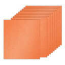 PATIKIL 10シート オレンジ色 グリッターカードストックペーパー 12 x 12インチ 250gsm スクエアプレミアムスパークリーペーパークラフトカー...