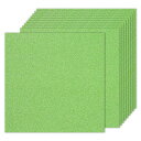 PATIKIL 10シート ライト緑 グリッターカードストックペーパー 12 x 12インチ 250gsm スクエアプレミアムスパークリーペーパークラフトカード...