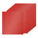 PATIKIL 10シート 明るい赤いグリッターカードストックペーパー 12 x 12インチ 250gsm スクエアプレミアムスパークリーペーパークラフトカード...
