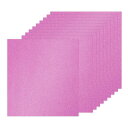 PATIKIL 10シート ダークピンク グリッターカードストックペーパー 12 x 12インチ 250gsm スクエアプレミアムスパークリーペーパークラフトカ...