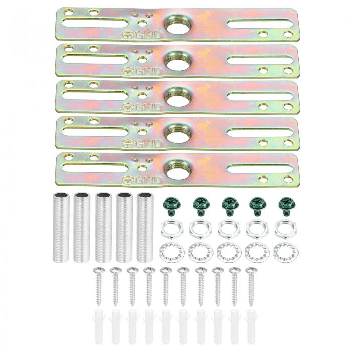 PATIKIL 4" パティオ照明プレートキット 5パックライトクロスバーマウントブ ラケットユニバーサルラン..