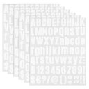 PATIKIL ビニール文字数字ステッカーキット 486ピース6シート自己粘着デカール メールボックスサイン住所DIYクラフトカード用(ホワイト)