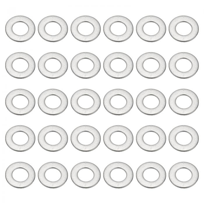 PATIKIL 304ステンレススチールフラットワッシャー 50個入り1/6" ID x 1/3" OD x 0.02" 厚さのメタルフェンダーワッシャー ネジボルト用小型ワッシャーアソートメント