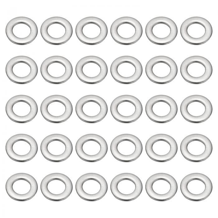 PATIKIL 304ステンレススチールフラットワッシャー 50個入り1/4