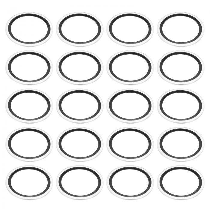 PATIKIL G2 セルフセンター結合シールガスケット 20個 NBR 金属結合シールワッシャー 自動車用ワッシャー 機械 配管 シリンダー修理用