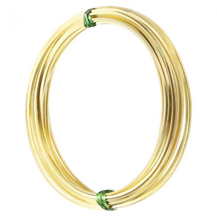 PATIKIL 19.7フィート真鍮製スクエアワイヤー 1mm幅曲げ可能な真鍮ビーディングワイヤー18ゲージフラッ..