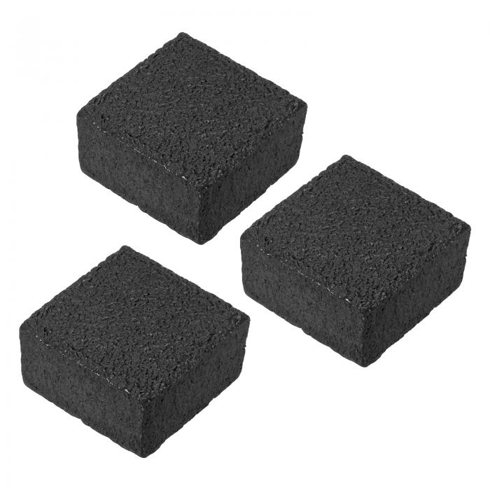 PATIKIL 5x5x2.5cm ピクルボールパドルイレーサー 3個 正方形ラバーピクルボールラケットダストリムーバーバークリーナー 緑