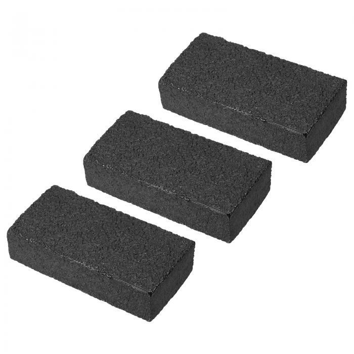 PATIKIL 10x5x2.5cm ピクルボールパドルイレーサー 3個 長方形ラバーピクルボールラケットダストリムーバーバークリーナー 黒