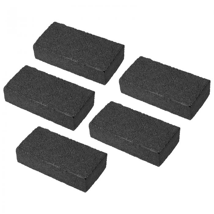 PATIKIL 10x5x2.5cm ピクルボールパドルイレーサー 5個 長方形ラバーピクルボールラケットダストリムーバーバークリーナー 黒