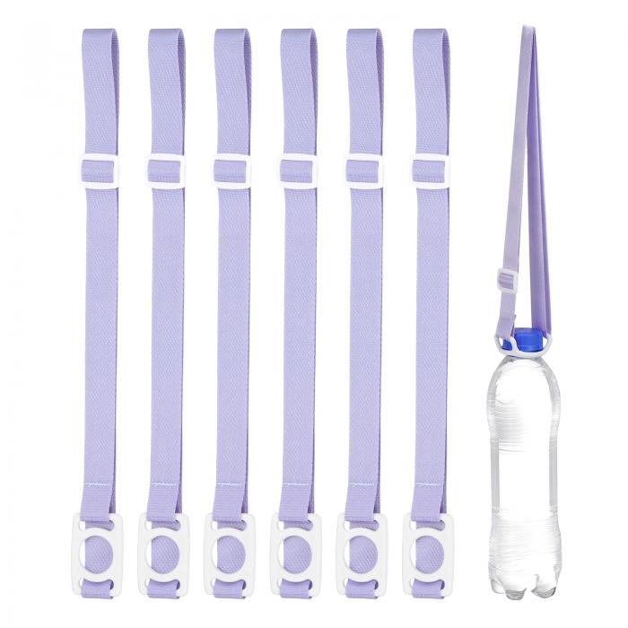 楽天uxcell japanPATIKIL 2.5CMウォーターボトルランヤード 6個セットの調節可能なホルダーショルダーストラップ ホワイトリングバックルキャリアクリップ付き ハイキング ウォーキング アウトドア用 パープル