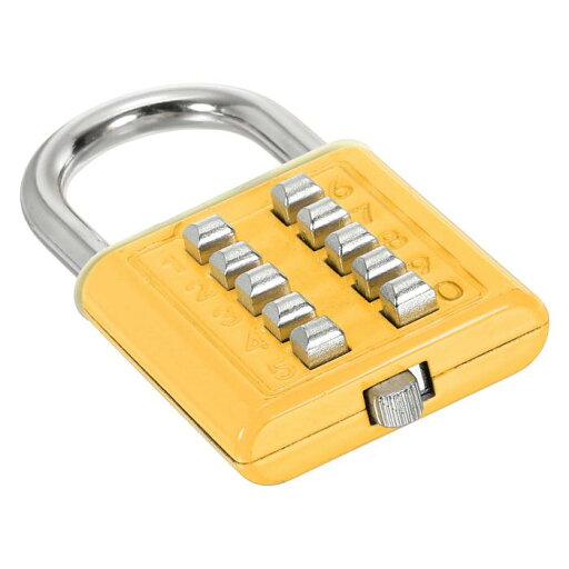 PATIKIL 10桁 ボタン組み合わせ南京錠 5つ 位置ロック機構プッシュボタンセキュリティデジタルロック ジムスポーツロッカーキャビネットツールボックス用 イエロー PATIKIL 10桁 ボタン組み合わせ南京錠 5つ 位置ロック機構プッシュボタンセキュリティデジタルロック ジムスポーツロッカーキャビネットツールボックス用 イエロー