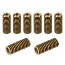 PATIKIL M6xM4x15mm 真鍮ねじ込み修理インサートナット 8個入り オス-メスねじスリーブインサート 縮小ナットアダプター 縮小ねじスリーブ 金色