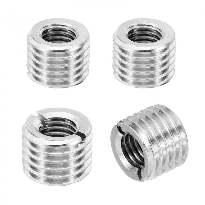 PATIKIL スレッドアダプタースリーブ縮小ナット 4個M20x M12x15mmオス-メス修理インサートナットスクリ..