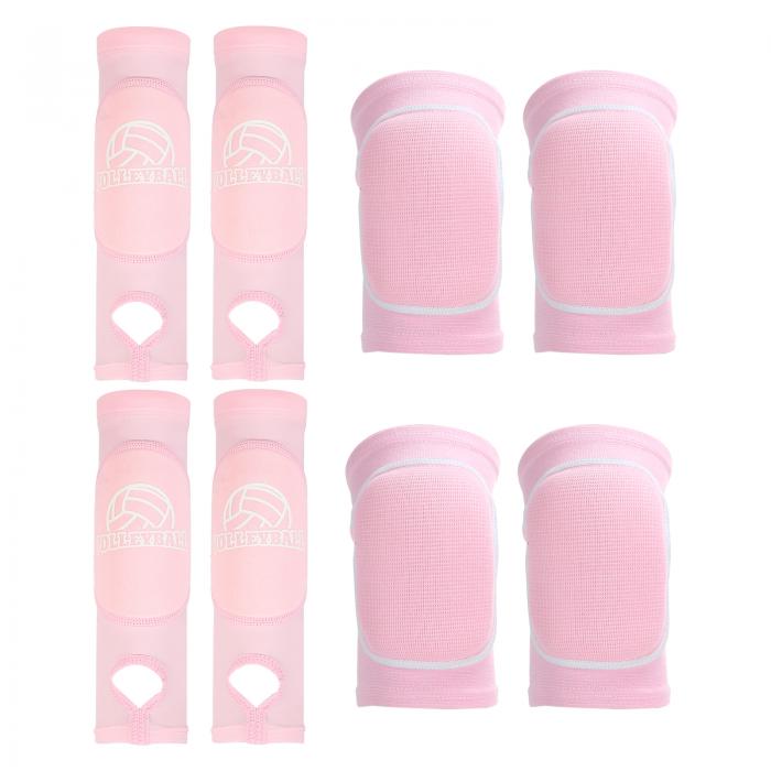 PATIKIL バレーボールアームスリーブニーパッドセット 4ペアのパッシングフォアアームニースリーブとプロテクションパッド付きのバレーボールアームパッド ティ...