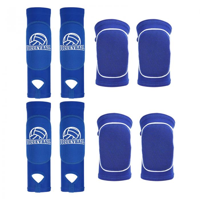 PATIKIL バレーボールアームスリーブニーパッドセット 4ペアのパッシングフォアアームニースリーブとプロテクションパッド付きのバレーボールアームパッド ティ...