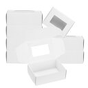 PATIKIL 3.3"x2.4"x1.2" 窓付き紙製石鹸箱 40個パック 手作り石鹸箱 長方形 プレゼント包装箱 誕生日 クリスマス DIY クラフト用 ホワイト