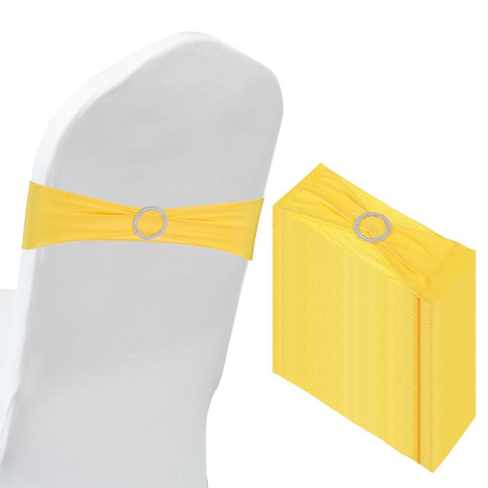 PATIKIL 35 x 13 cm 伸ばしチェアサッシュボウ 50個 伸縮性 椅子用バンドサッシュ バックルスライダー..