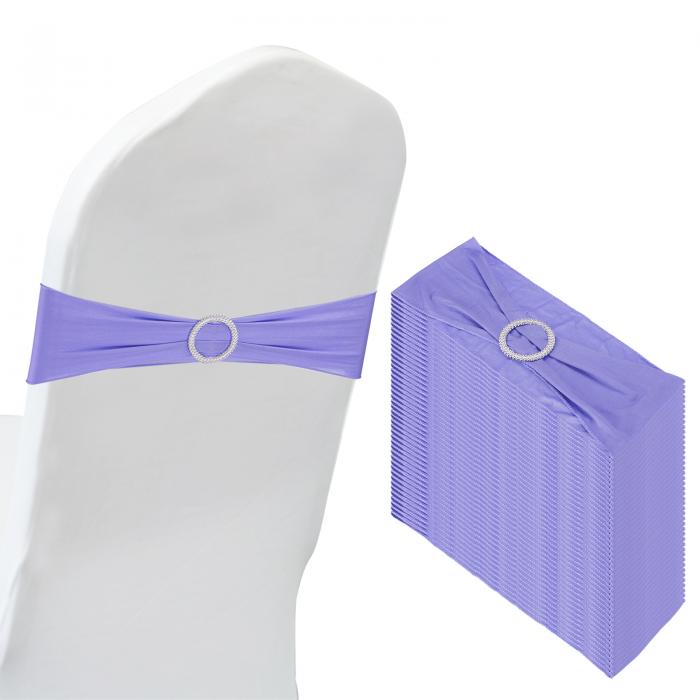 PATIKIL 35 x 13 cm 伸ばしチェアサッシュボウ 50個 伸縮性 椅子用バンドサッシュ バックルスライダー..