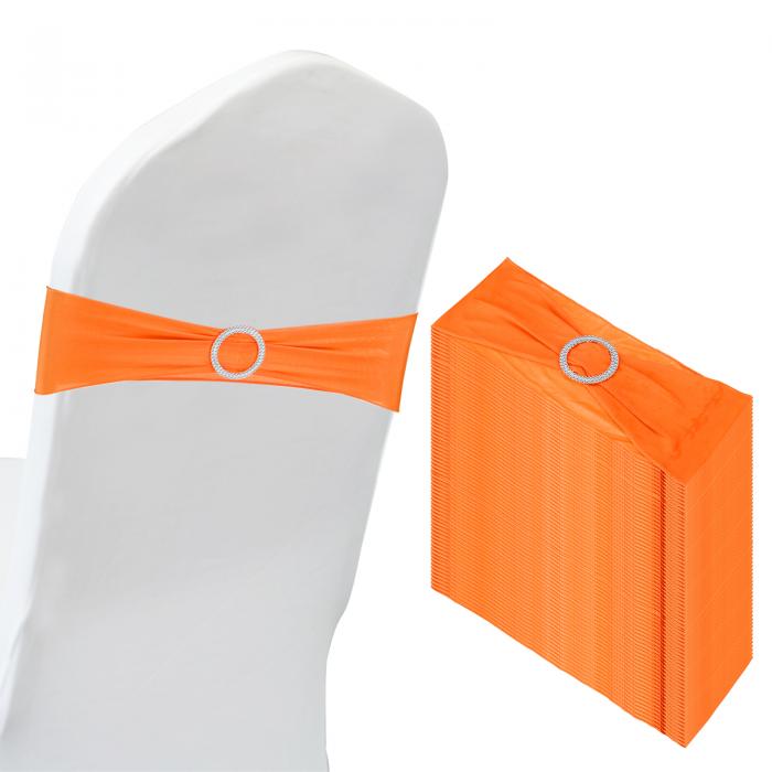 PATIKIL 35 x 13 cm 伸ばしチェアサッシュボウ 50個 伸縮性 椅子用バンドサッシュ バックルスライダー..