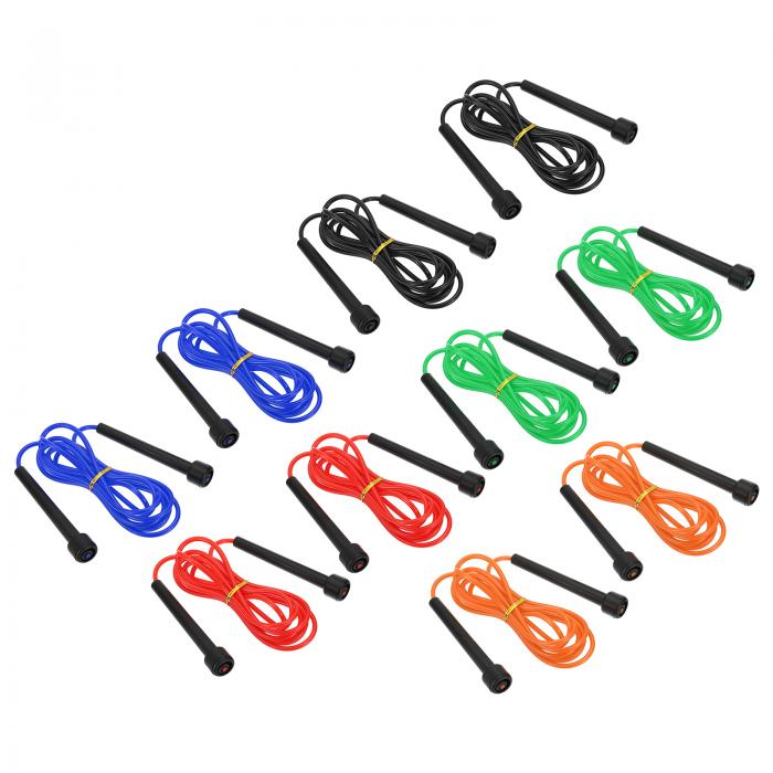 PATIKIL フィットネス用縄跳び 10個セット ワークアウトジャンピングロープ 調節可能なPVC製 絡まりにくい縄跳び ティーンエイジャーと大人 初心者向け...