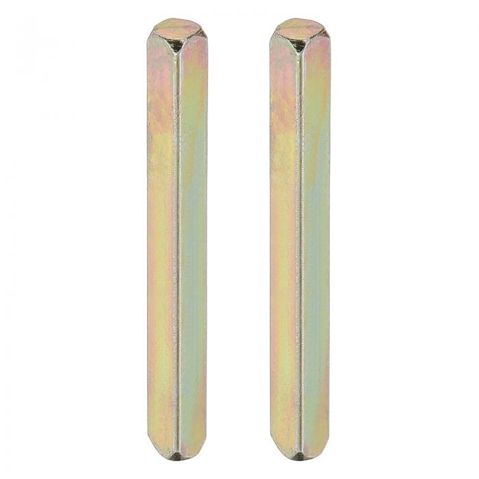 PATIKIL スクエアドアノブスピンドル65x8mm 2個入りカーボンスチール製スペアドアハンドルスピンドルバードアスピンドル交換ドアハンドル部品 ほとんど モルタイスタイプドアノブ用 金色