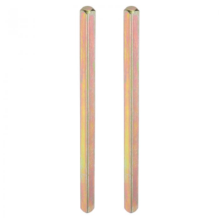 PATIKIL スクエアドアノブスピンドル160x8mm 2個入りカーボンスチール製スペアドアハンドルスピンドルバー ほとんど モルタイスタイプ ドアノブ用交換用ドアハンドルパーツ 金色