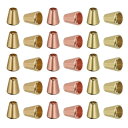 PATIKIL ベルストッパーコニカルコードエンド 30個入り亜鉛合金コードロープファスナーロッククリップ DIYバックパック 靴ひも バッグ用 ライト緑金色 ...