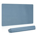 PATIKIL 24"x13" ラージデスクマ ット PUレザーデュアルサイドラージデスクパッド グレーブルー