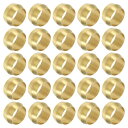 PATIKIL 12mm ODチューブ用 真鍮圧縮スリーブフェルール 70個入り真鍮フェルール継手真鍮圧縮チューブ継手リングアソートメントキット エアー 水 ガ...