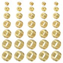 PATIKIL 4mm/6mm/8mm/10mm/12mm/16mm ODチューブ用 真鍮製コンプレッションスリーブフェルール 70個入り真鍮製フェルール継手真...