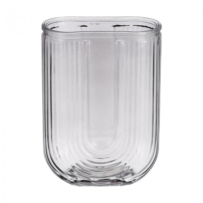 PATIKIL リブ付きガラス花瓶 5