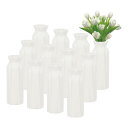 PATIKIL 花瓶 12個セット シンプルでスタイリッシュな花瓶 ブーケ用 割れないプラスチック製花瓶 ホーム 居間 センターピース オフィス ウェディングパーティー用 装飾品 ホワイト(3)