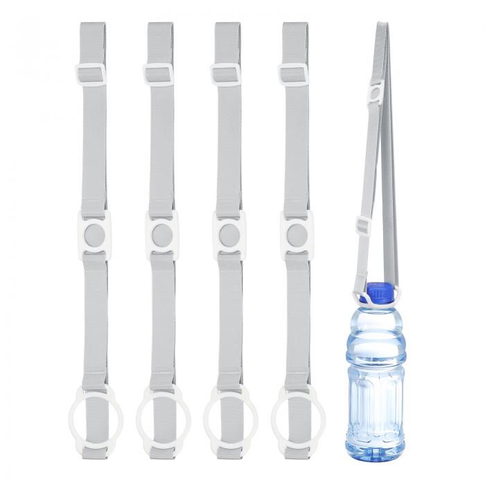 楽天uxcell japanPATIKIL ウォーターボトルランヤード 4個セット ハイキング ウォーキング アウトドア用の調節可能なホルダーショルダーストラップ グレー（2.5CM 5.0CM）