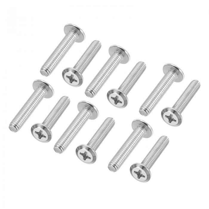 PATIKIL ラウンドヘッドネジ 16個入りM6-1 x 28mm 304ステンレススチール18-8フルスレッド マシンスクリューファニチャースクリューコネクターボルト