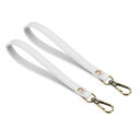PATIKIL 20 cm リストレットストラップ 2個 PUレザー リストレットキーチェーン リストストラップの交換 金属キーリングロック付き ウォレット 財...
