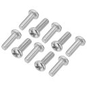 PATIKIL 十字穴付きナベネジ 40個入り M3-0.5 x 14mm 304ステンレススチール18-8 フルスレッド パンヘッドマシン十字穴付ドライブねじ