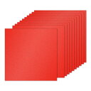 PATIKIL 10シート 赤いグリッターカードストックペーパー 12 x 12インチ 250gsm スクエアプレミアムスパークリーペーパークラフトカードストッ...