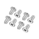 PATIKIL ラウンドヘッドねじ 8個入りM8-1.25 x 14mm 304ステンレススチール18-8フルスレッド マシンねじ家具ねじコネクタボルト