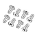 PATIKIL ラウンドヘッドねじ 8個入り M8-1.25 x 15mm 304ステンレススチール18-8フルスレッド マシンねじ家具ねじコネクタボルト