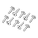 PATIKIL ラウンドヘッドプラスネジ 60個入り M2-0.4 x 6mm 304ステンレススチール18-8フルスレッド マシンスクリュー家具用ネジコネクタ...