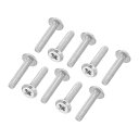 PATIKIL ラウンドヘッドプラスねじ 60個入り M2-0.4 x 10mm 304ステンレススチール18-8 フルスレッド マシンねじ 家具ねじ コネクタ...