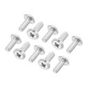 PATIKIL ラウンドヘッドプラスネジ 120個入りM2.5-0.45 x 6mm 304ステンレススチール18-8フルスレッド マシンスクリューファニチャー...