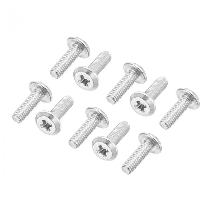 PATIKIL 丸頭プラスねじ 120個入り M2.5-0.45 x 8mm 304ステンレス鋼18-8 フルスレッド マシンねじ 家具ねじ コネクタボルト