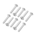 PATIKIL ラウンドヘッドプラスネジ 60個入りM2.5-0.45 x 16mm 304ステンレススチール18-8フルスレッド マシンスクリューファニチャー...