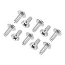 PATIKIL 丸頭プラスねじ 80個入り M3-0.5 x 8mm 304ステンレススチール18-8フルスレッド マシンねじ家具ねじコネクタボルト